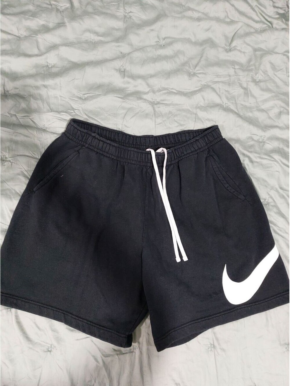 Nike Men's Gym Sweat Shirts Swoosh Drawstring Black Size XXL Pre Owned
